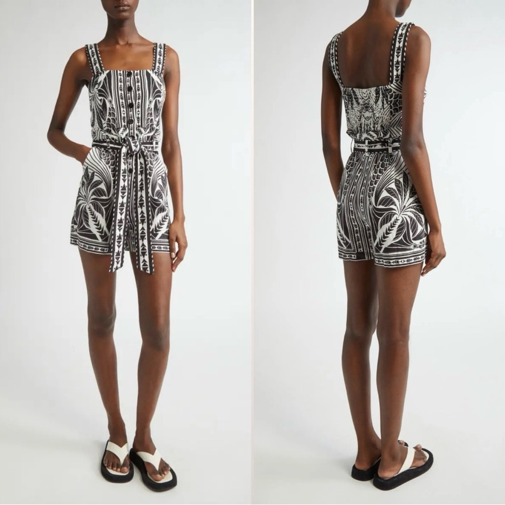 FARM Rio Off-white Monochrome Euroflax Romper